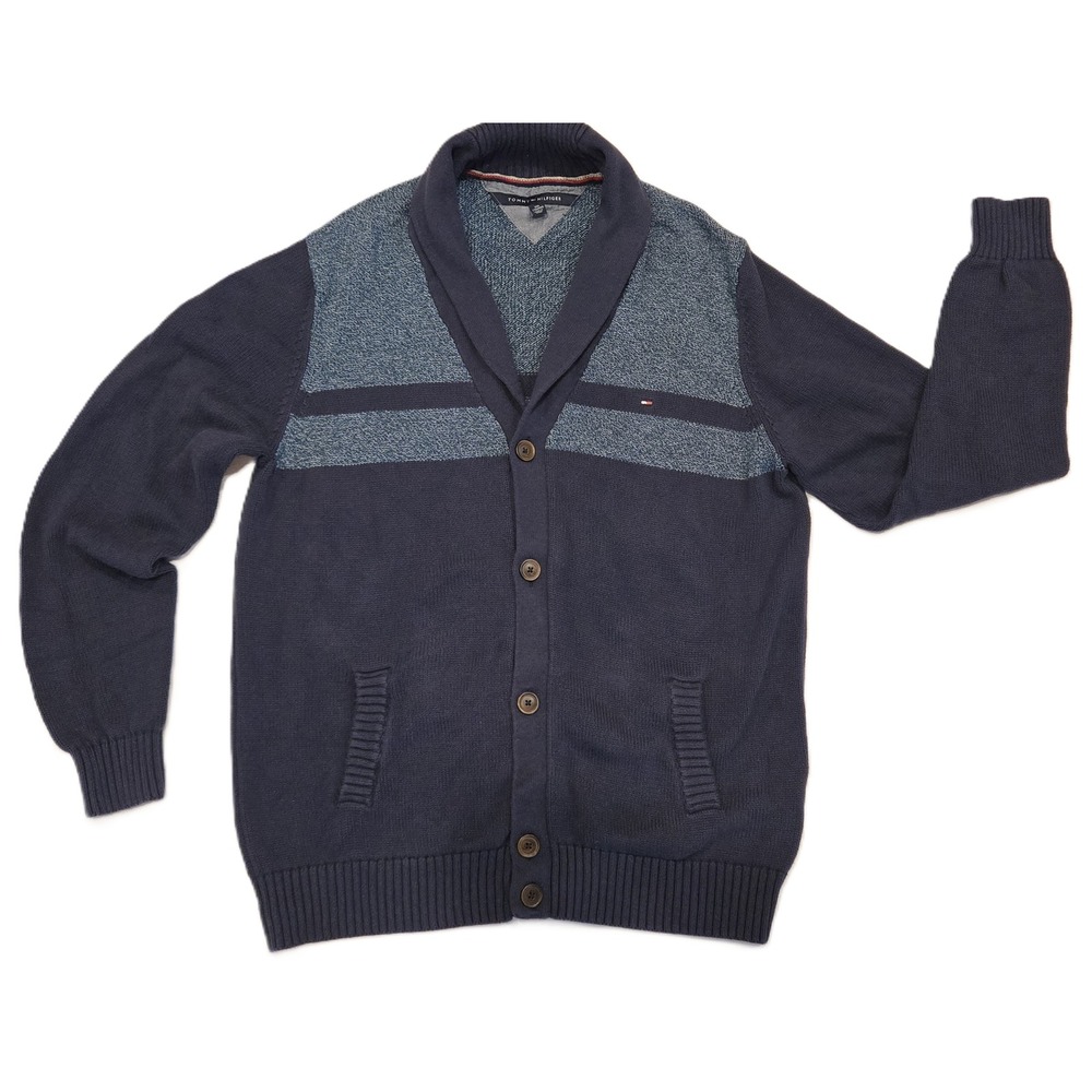 Tommy Hilfiger Men's Navy Shawl Collar Cardigan Sweater XXL